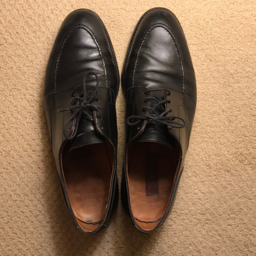 Polo Ralph Lauren Black Leather Lace Up